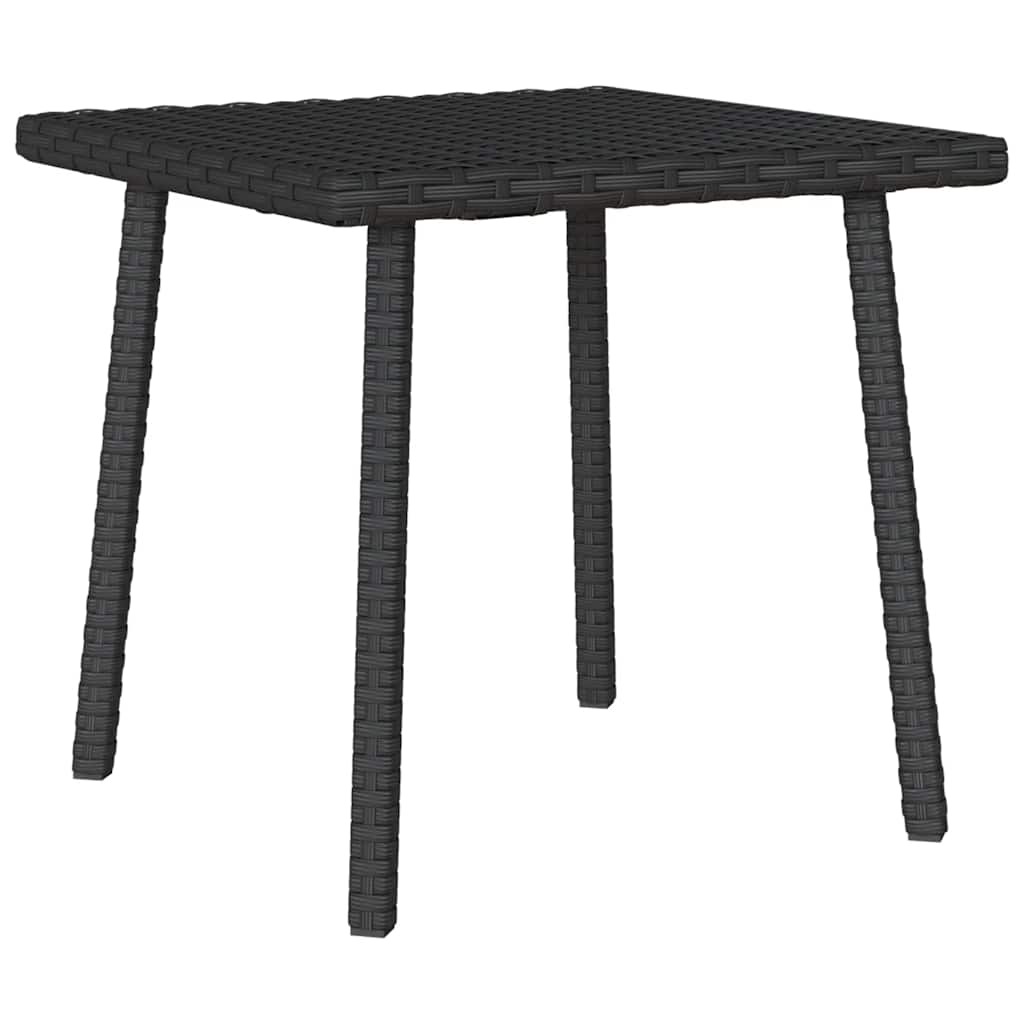 Tavolino da Giardino Rettangolare Nero 40x40x37 cm Polyrattan - homemem39