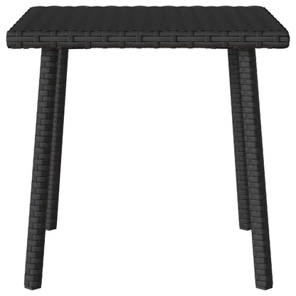 Tavolino da Giardino Rettangolare Nero 40x40x37 cm Polyrattan