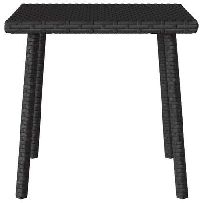 Tavolino da Giardino Rettangolare Nero 40x40x37 cm Polyrattan