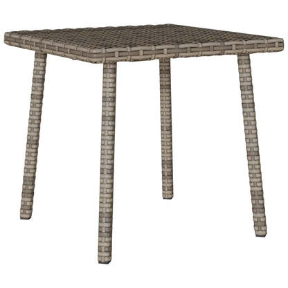 Tavolino da Giardino Rettangolare Grigio 40x40x37 cm Polyrattan