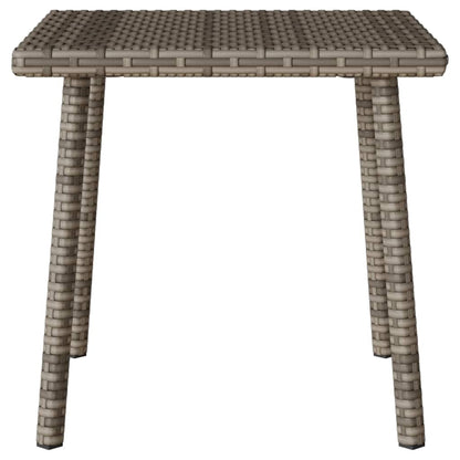 Tavolino da Giardino Rettangolare Grigio 40x40x37 cm Polyrattan