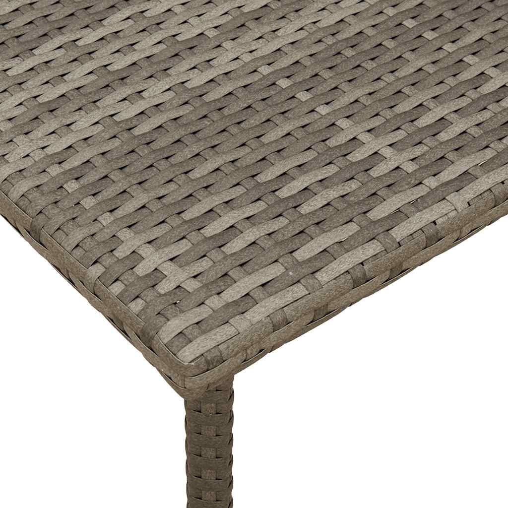 Tavolino da Giardino Rettangolare Grigio 40x40x37 cm Polyrattan