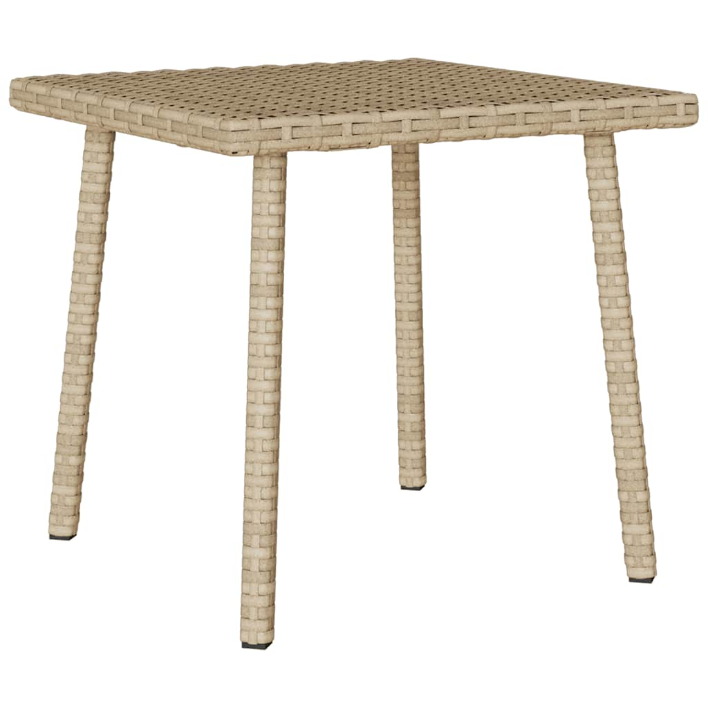 Tavolino da Giardino Rettangolare Beige 40x40x37 cm Polyrattan