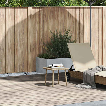 Tavolino da Giardino Rettangolare Beige 40x40x37 cm Polyrattan