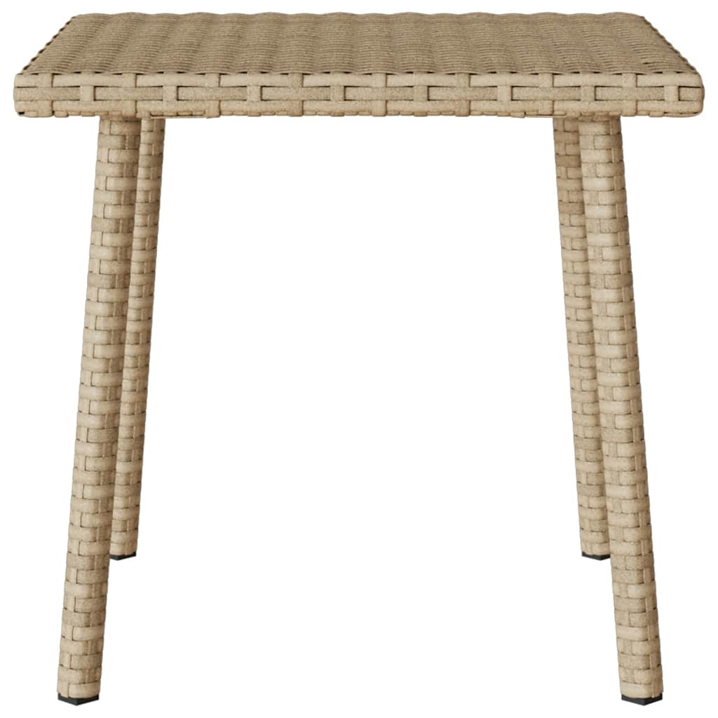 Tavolino da Giardino Rettangolare Beige 40x40x37 cm Polyrattan