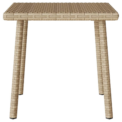 Tavolino da Giardino Rettangolare Beige 40x40x37 cm Polyrattan