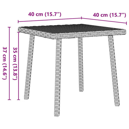 Tavolino da Giardino Rettangolare Grigio Chiaro 40x40x37 cm - homemem39