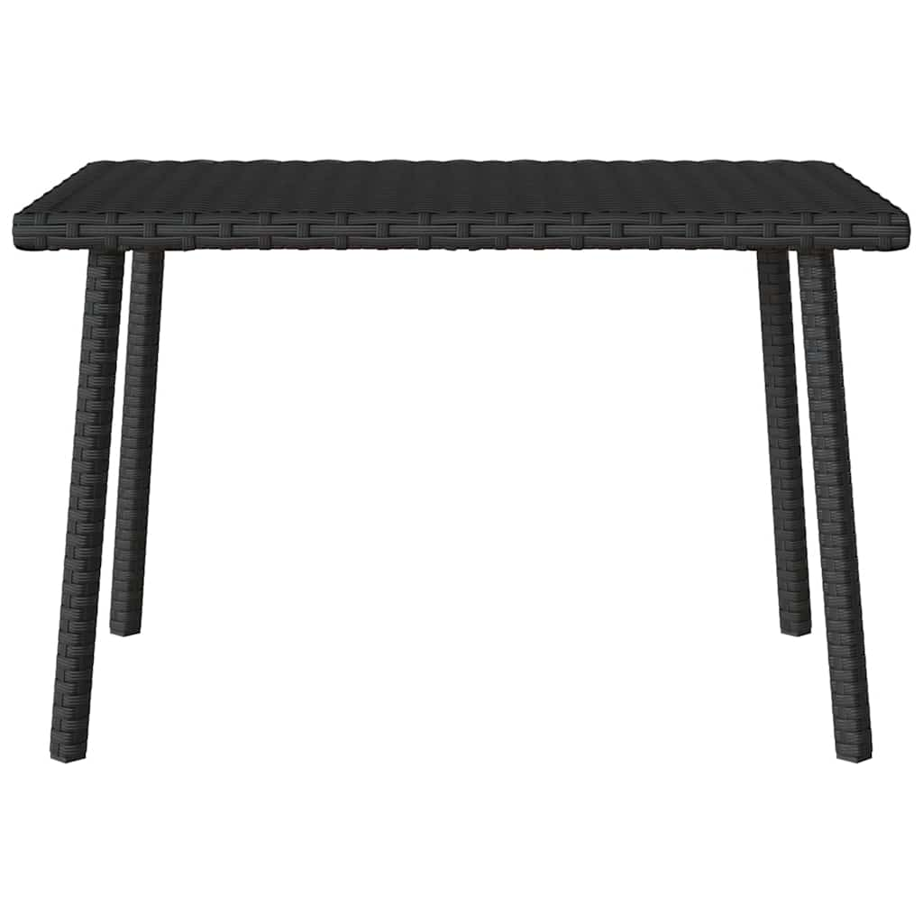 Tavolino da Giardino Rettangolare Nero 60x40x37 cm Polyrattan - homemem39