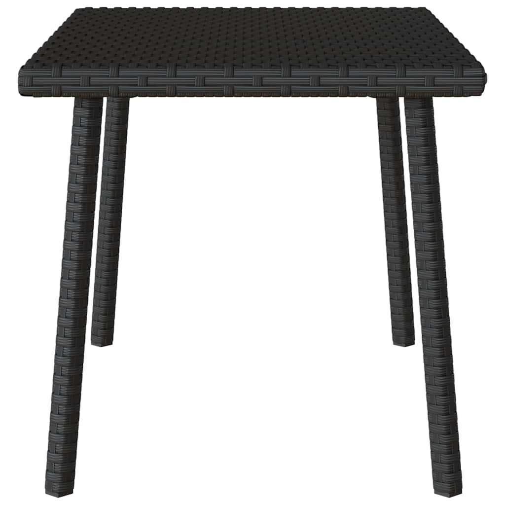 Tavolino da Giardino Rettangolare Nero 60x40x37 cm Polyrattan - homemem39