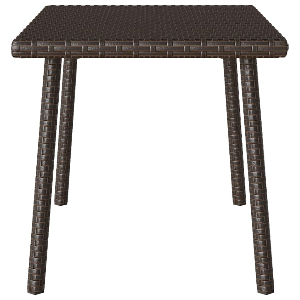 Tavolino Giardino Rettangolare Marrone 60x40x37 cm Polyrattan - homemem39