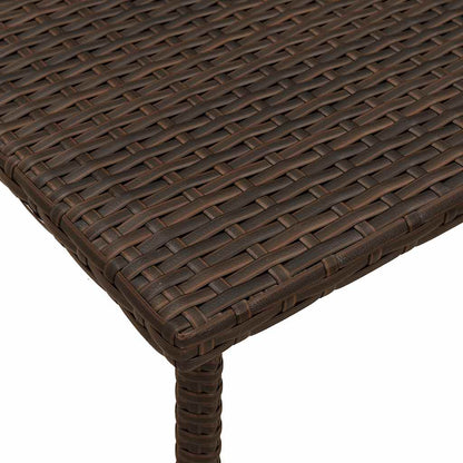 Tavolino Giardino Rettangolare Marrone 60x40x37 cm Polyrattan - homemem39