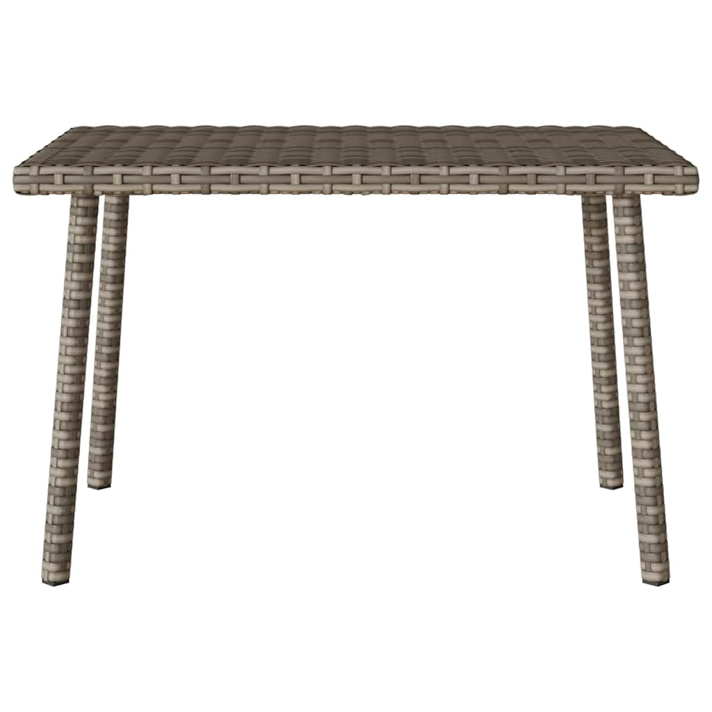 Tavolino da Giardino Rettangolare Grigio 60x40x37 cm Polyrattan - homemem39