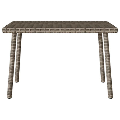 Tavolino da Giardino Rettangolare Grigio 60x40x37 cm Polyrattan