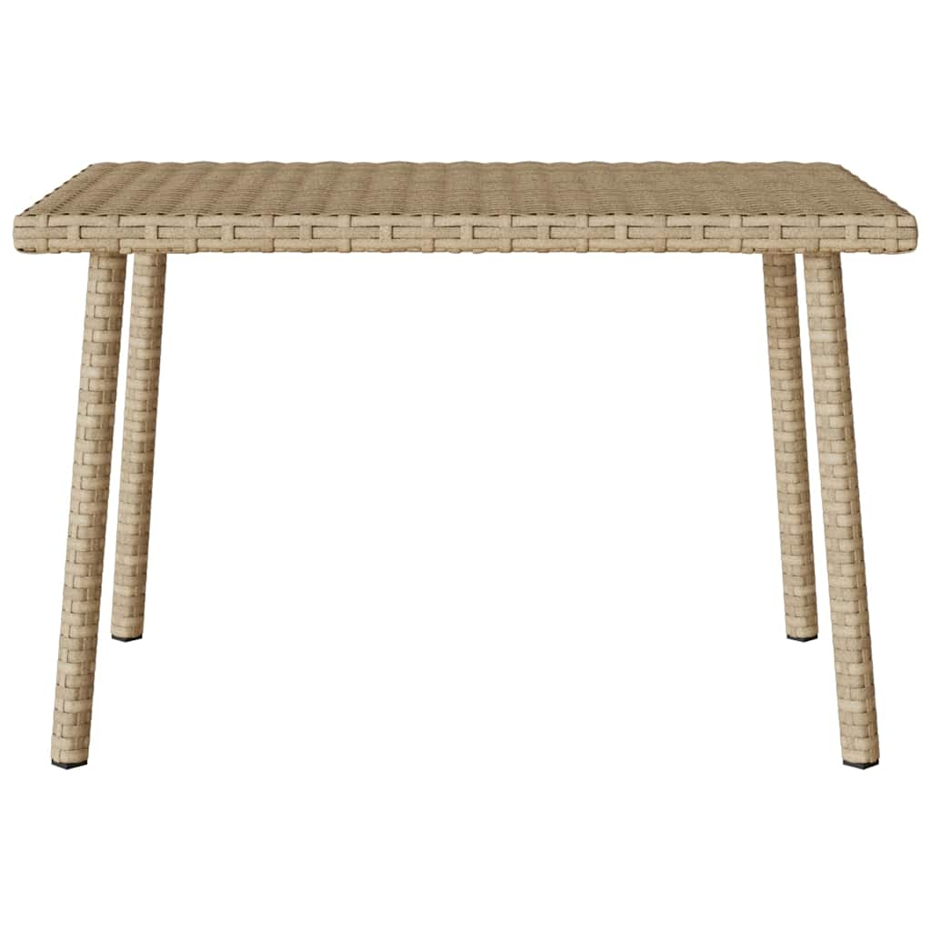 Tavolino da Giardino Rettangolare Beige 60x40x37 cm Polyrattan - homemem39