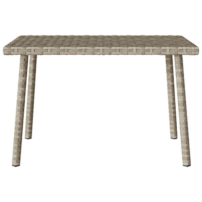 Tavolino da Giardino Rettangolare Grigio Chiaro 60x40x37 cm - homemem39