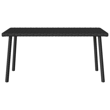 Tavolino da Giardino Rettangolare Nero 80x40x37 cm Polyrattan - homemem39