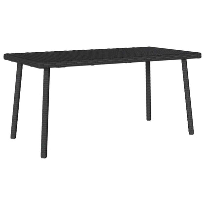 Tavolino da Giardino Rettangolare Nero 80x40x37 cm Polyrattan - homemem39