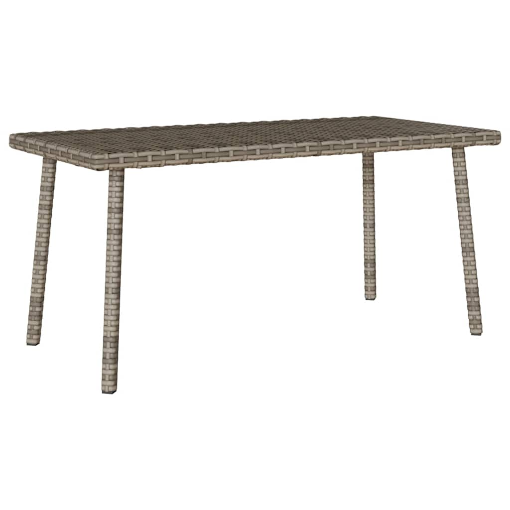 Tavolino da Giardino Rettangolare Grigio 80x40x37 cm Polyrattan - homemem39