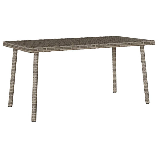 Tavolino da Giardino Rettangolare Grigio 80x40x37 cm Polyrattan