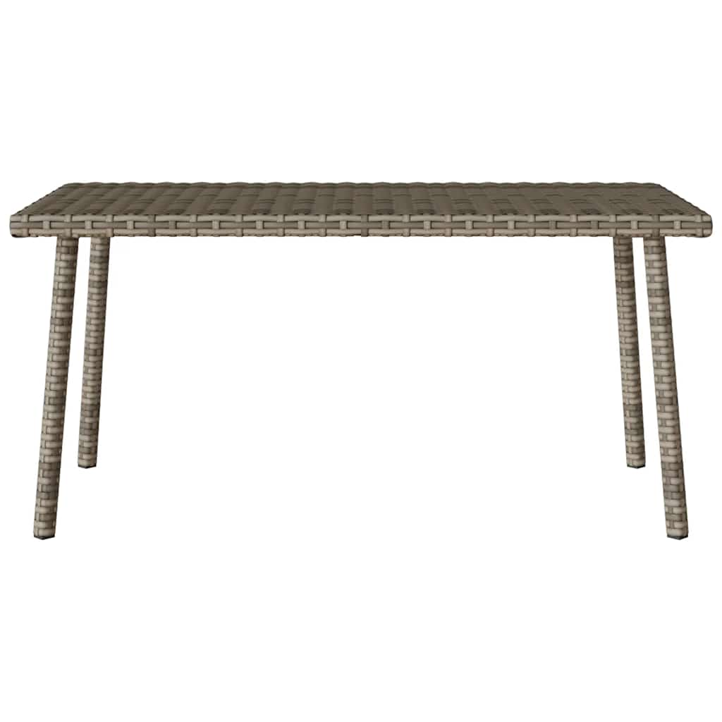 Tavolino da Giardino Rettangolare Grigio 80x40x37 cm Polyrattan