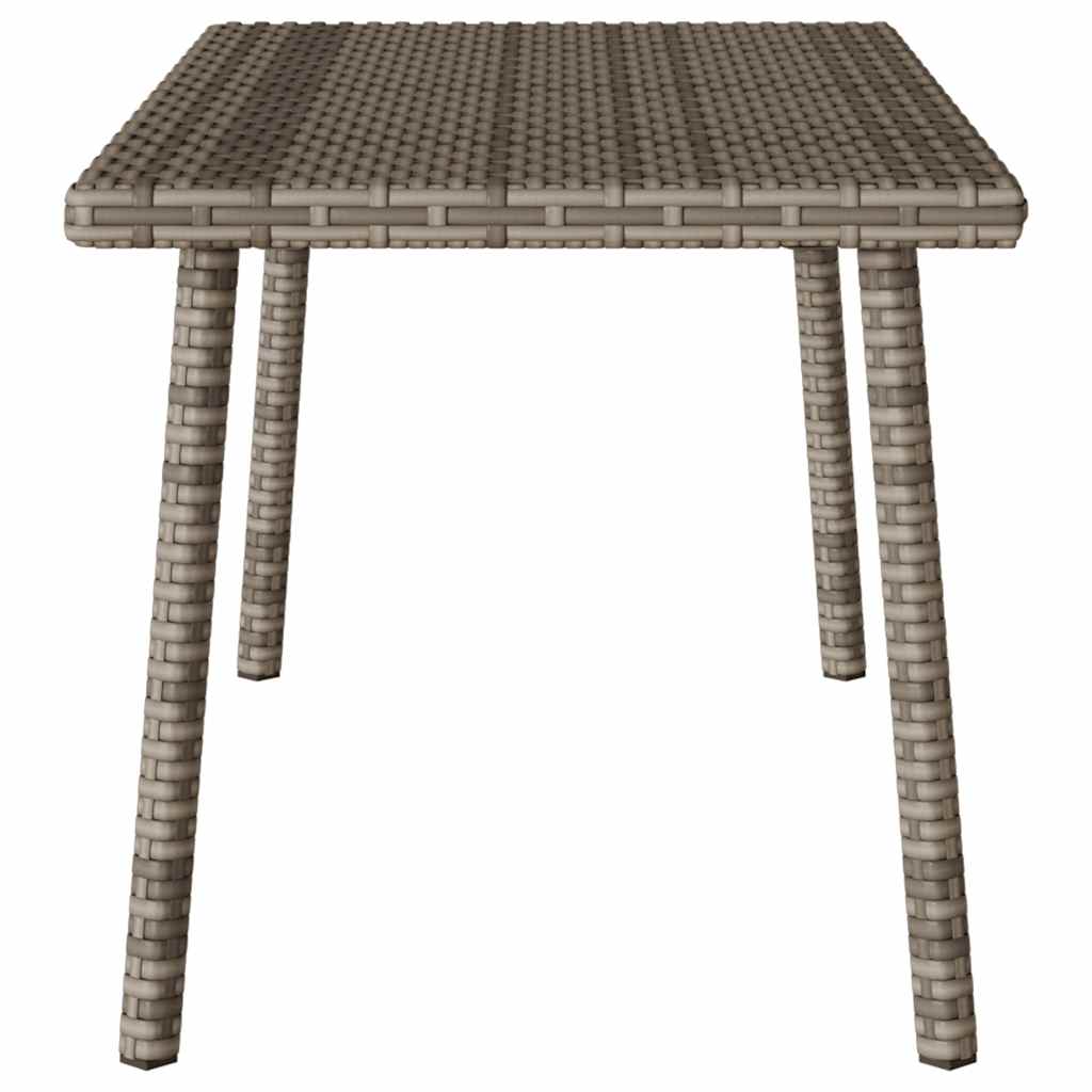 Tavolino da Giardino Rettangolare Grigio 80x40x37 cm Polyrattan - homemem39