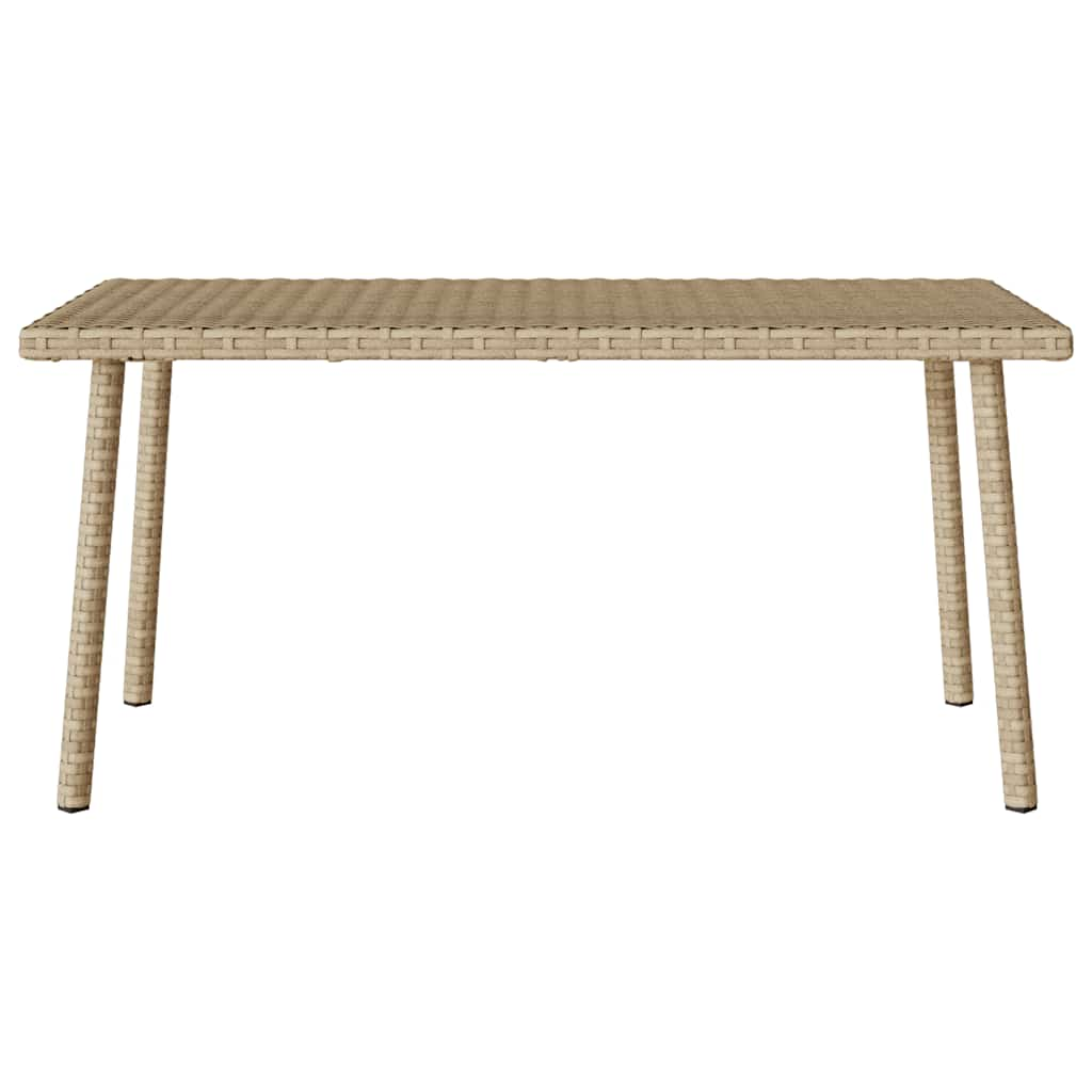 Tavolino da Giardino Rettangolare Beige 80x40x37 cm Polyrattan - homemem39