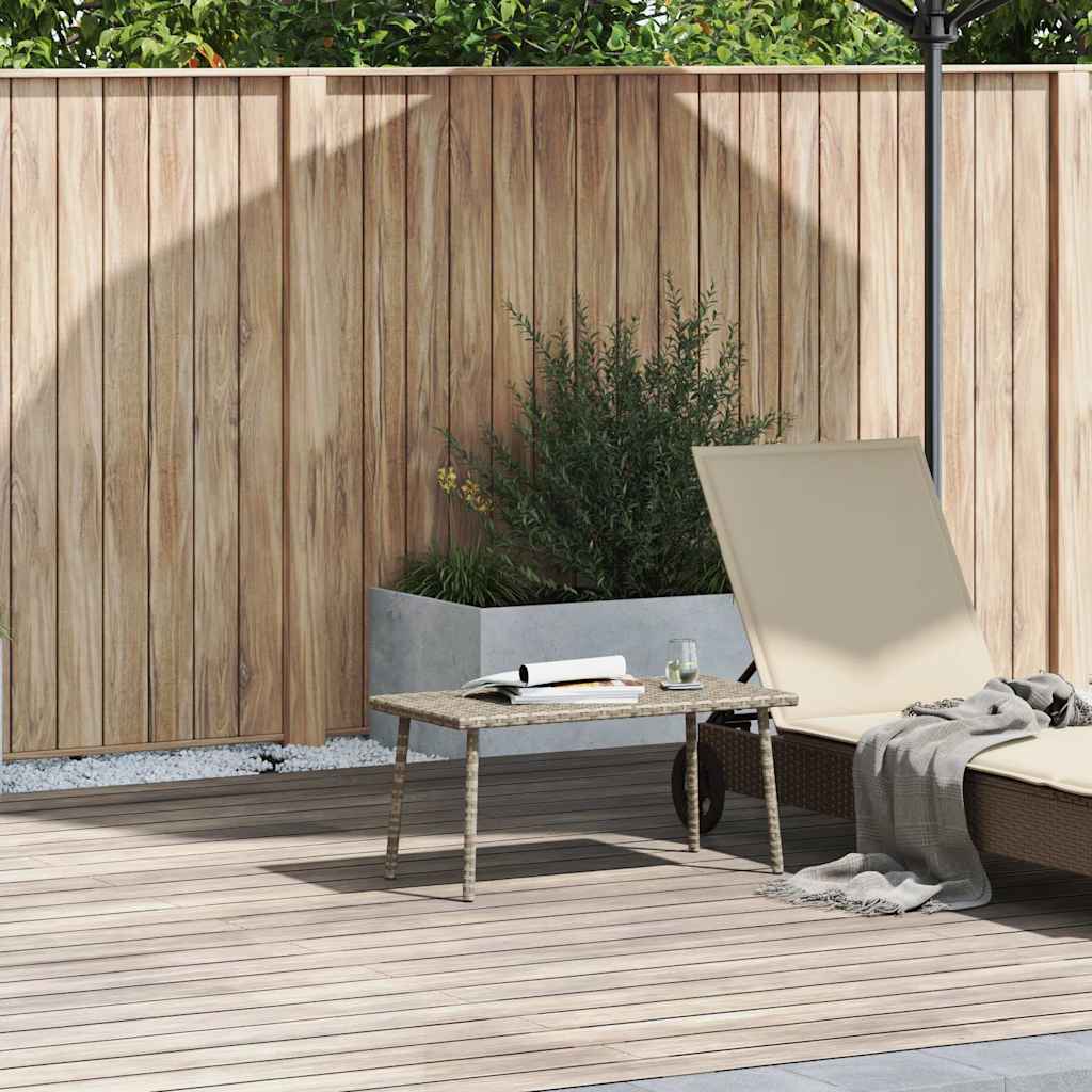 Tavolino da Giardino Rettangolare Grigio Chiaro 80x40x37 cm - homemem39