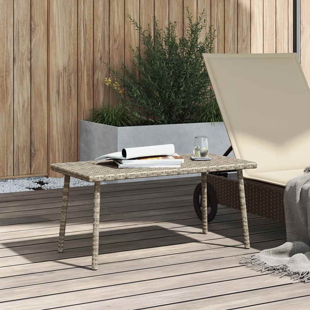 Tavolino da Giardino Rettangolare Grigio Chiaro 80x40x37 cm