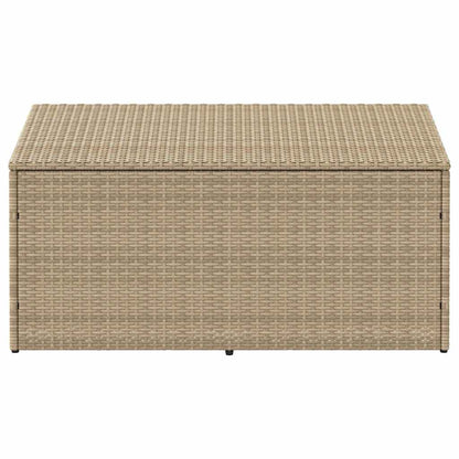 Baule da Giardino Beige 110x50x58 cm Polyrattan