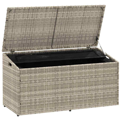 Baule da Giardino Grigio Chiaro 110x50x58 cm in Polyrattan