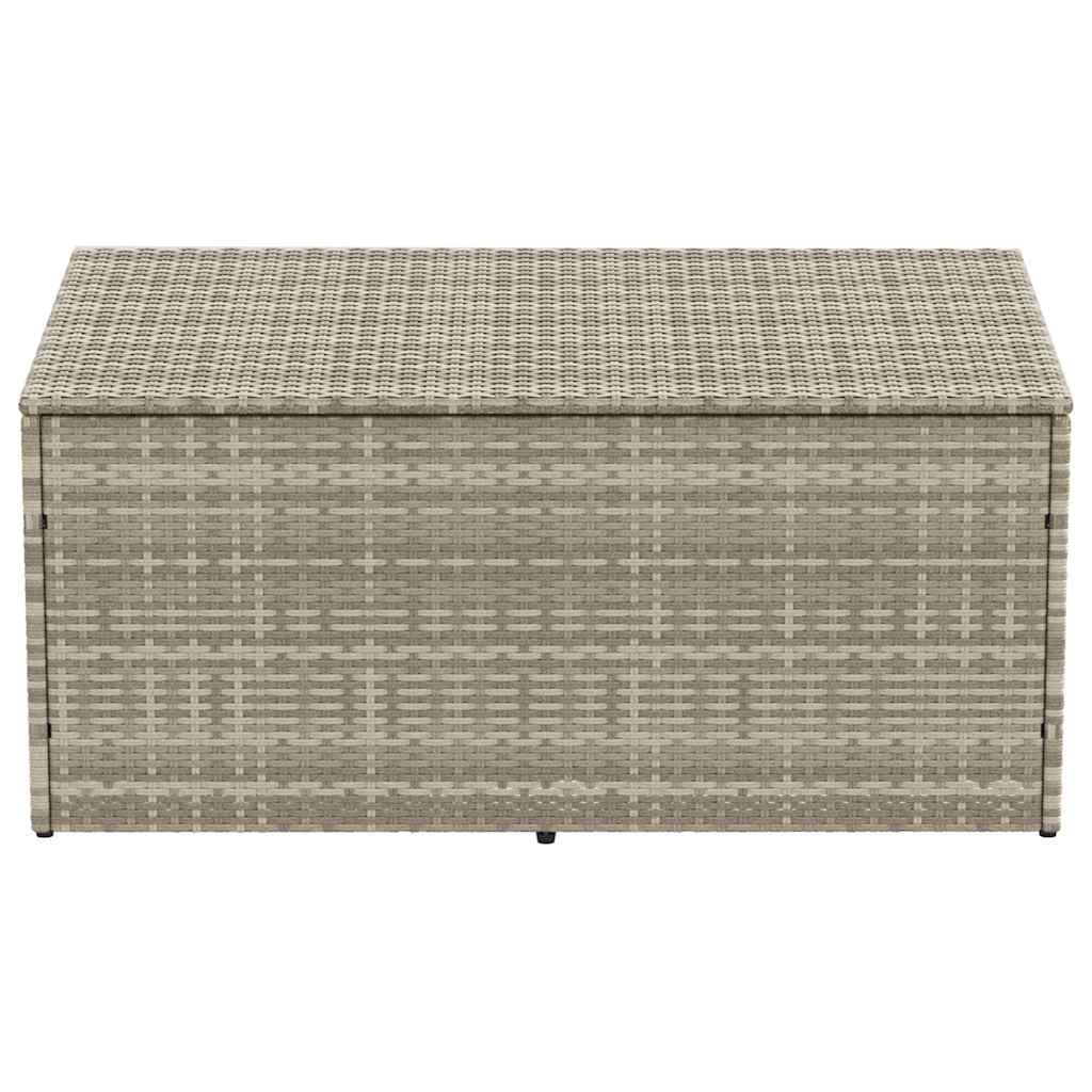 Baule da Giardino Grigio Chiaro 110x50x58 cm in Polyrattan