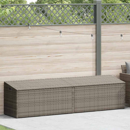 Baule da Giardino Grigio 220x50x58 cm in Polyrattan