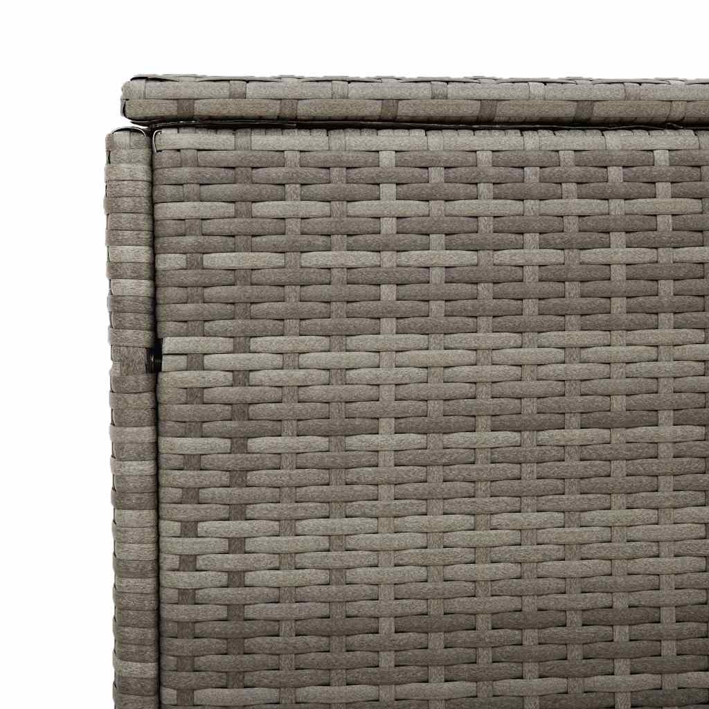 Baule da Giardino Grigio 220x50x58 cm in Polyrattan