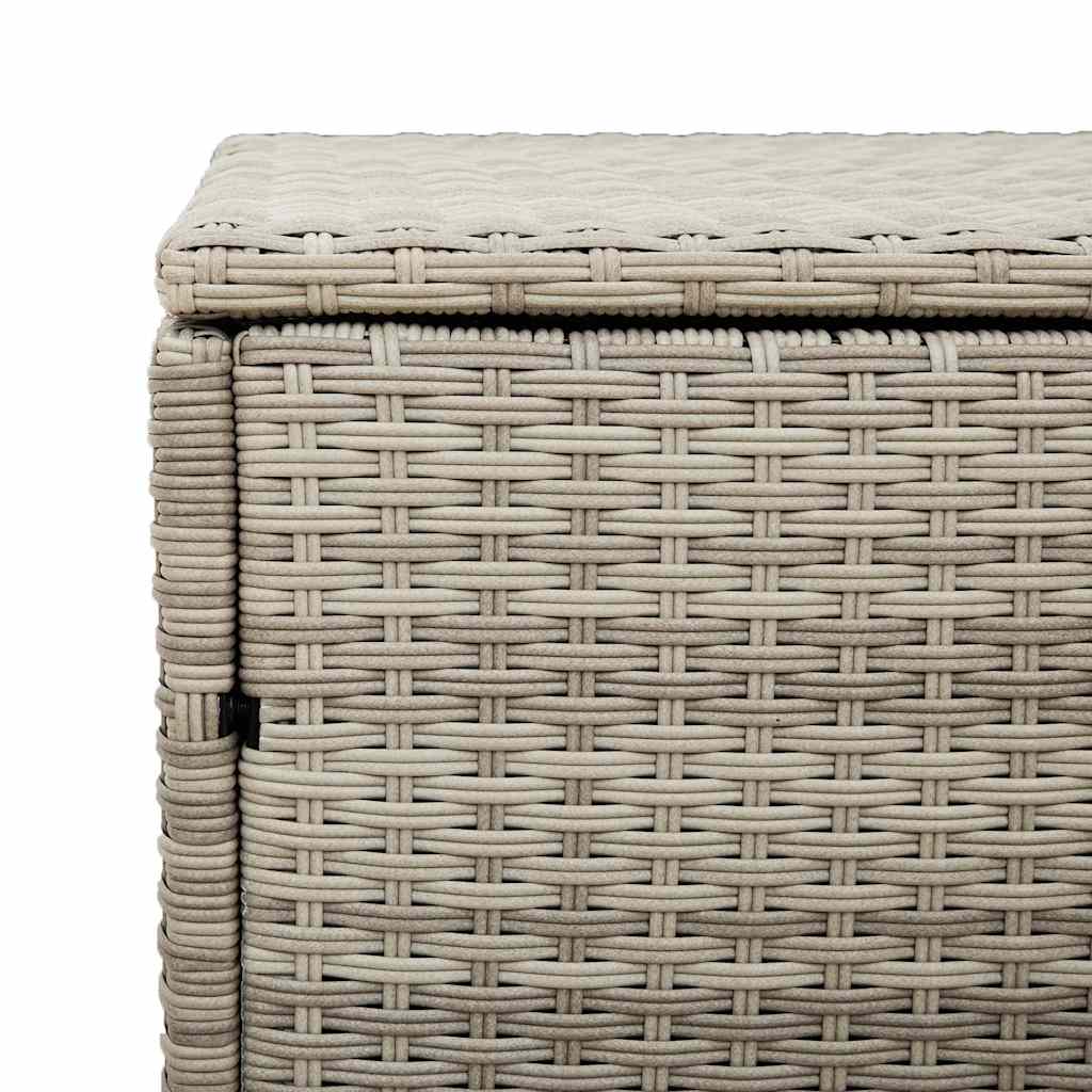 Baule da Giardino Grigio Chiaro 220x50x58 cm in Polyrattan