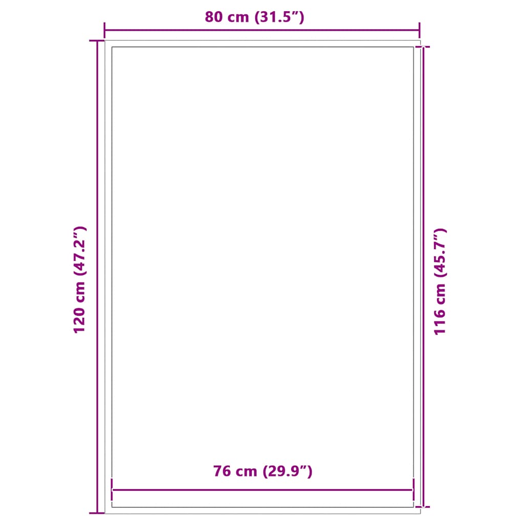 Zerbino Nero 80x120 cm