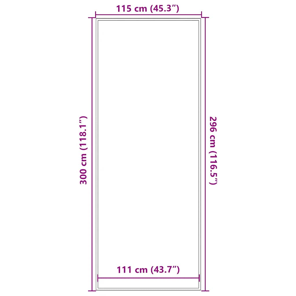 Zerbino Marrone 115x300 cm