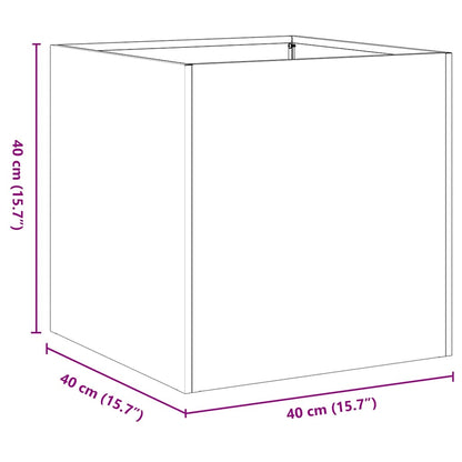 Fioriera Antracite 40x40x40 cm in Acciaio Laminato a Freddo - homemem39