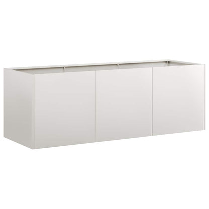 Fioriera 120x40x40 cm in Acciaio Inox - homemem39