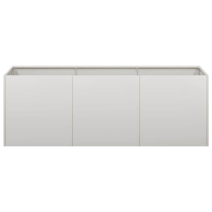 Fioriera 120x40x40 cm in Acciaio Inox - homemem39