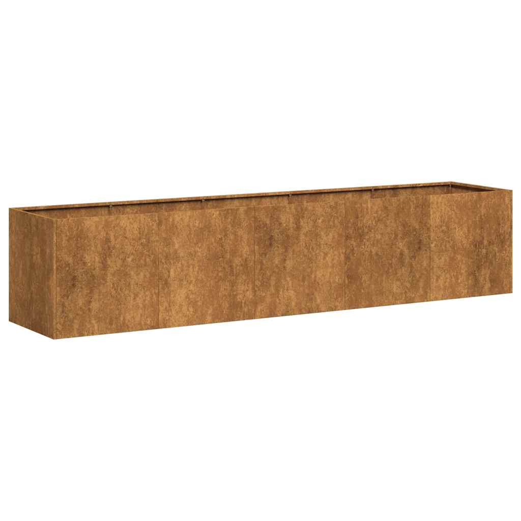 Fioriera Arrugginita 200x40x40 cm in Acciaio Corten - homemem39