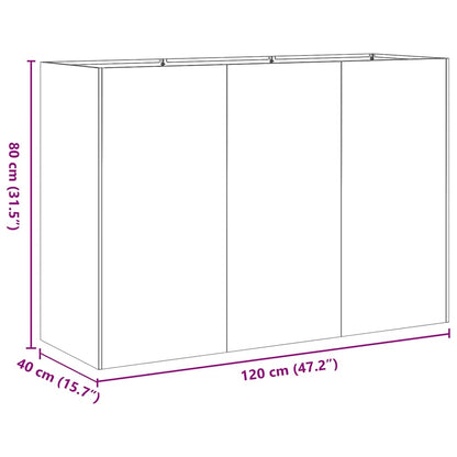 Fioriera 120x40x80 cm in Acciaio Inox - homemem39