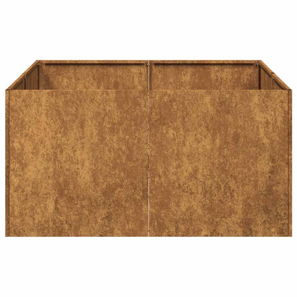 Fioriera Arrugginita 80x80x40 cm in Acciaio Corten - homemem39