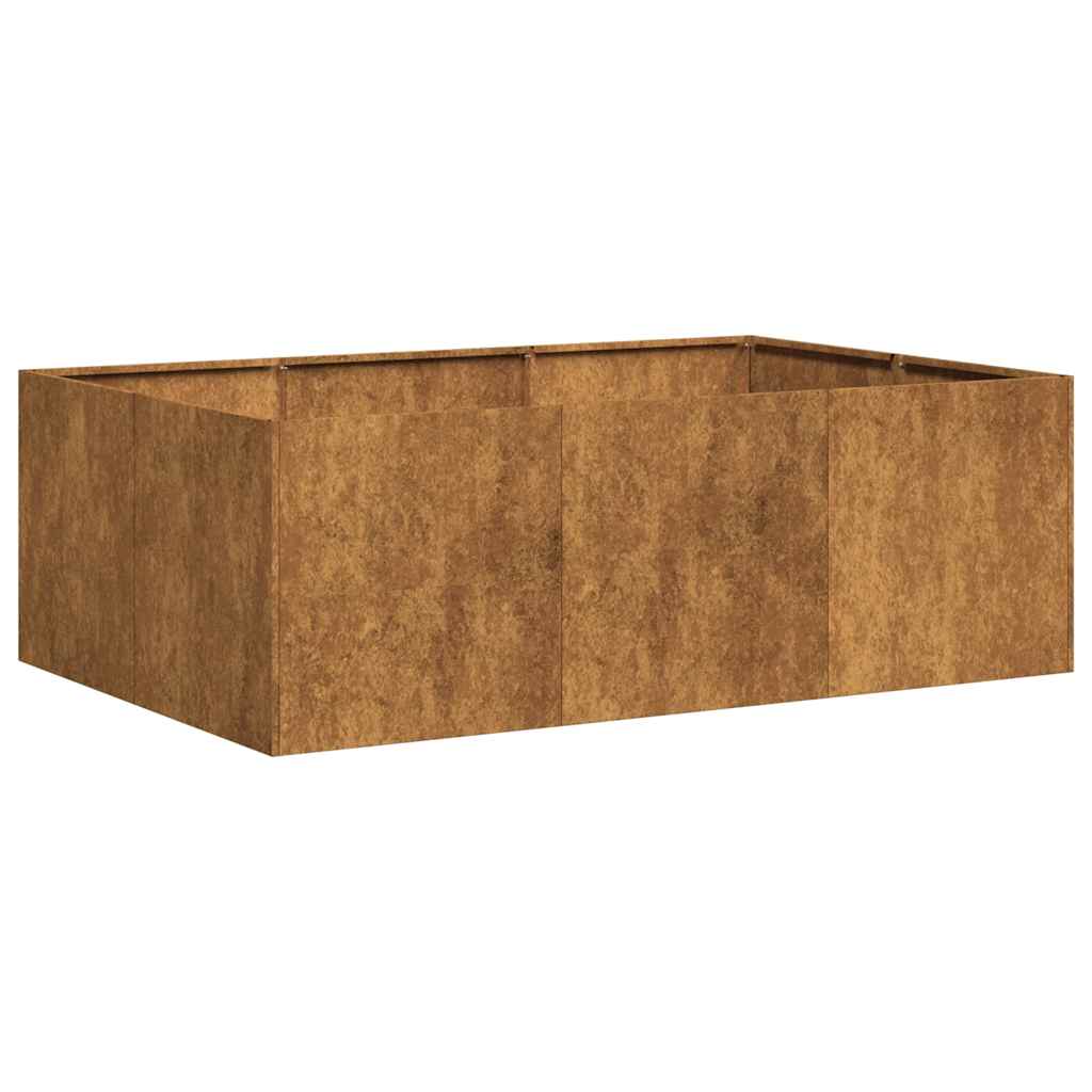 Fioriera Arrugginita 120x80x40 cm in Acciaio Corten - homemem39