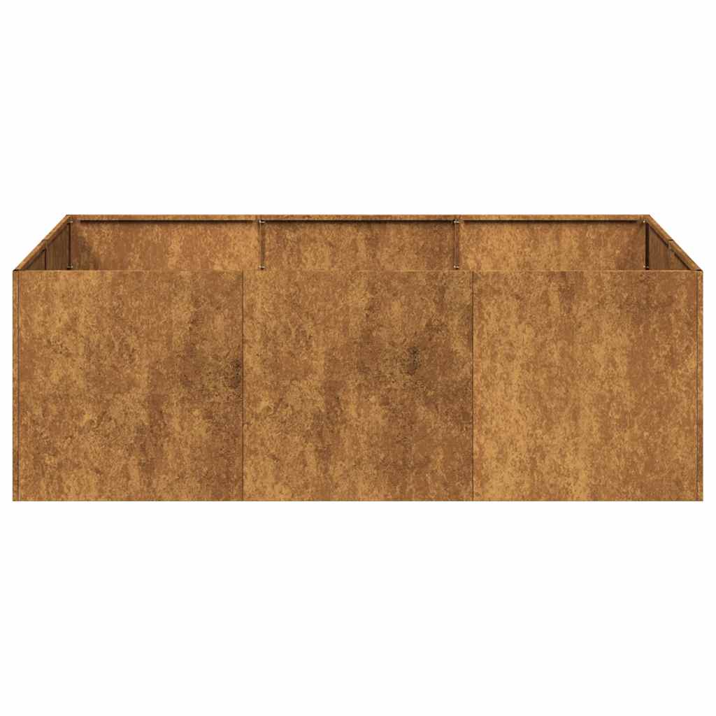 Fioriera Arrugginita 120x80x40 cm in Acciaio Corten - homemem39