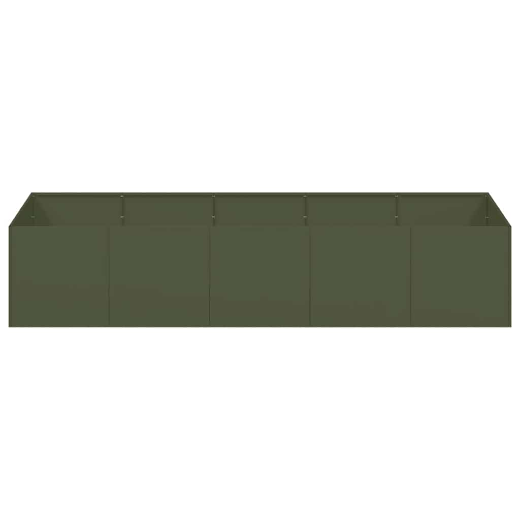 Fioriera Verde Oliva 200x80x40 cm in Acciaio - homemem39