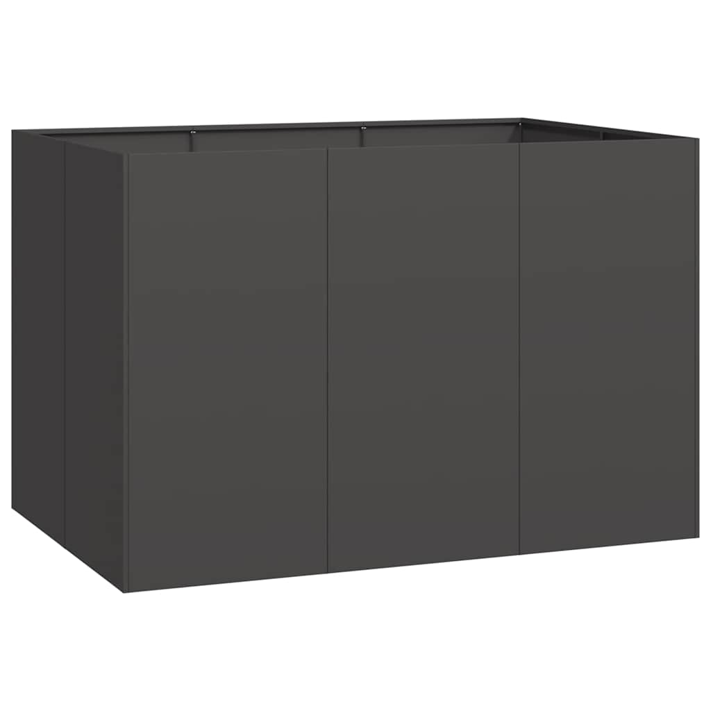 Fioriera Nera 120x80x80 cm in Acciaio - homemem39