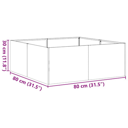 Fioriera Nera 80x80x30 cm in Acciaio