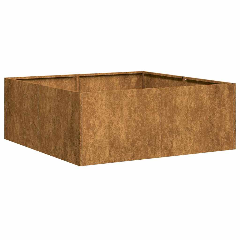 Fioriera Arrugginita 80x80x30 cm in Acciaio Corten - homemem39