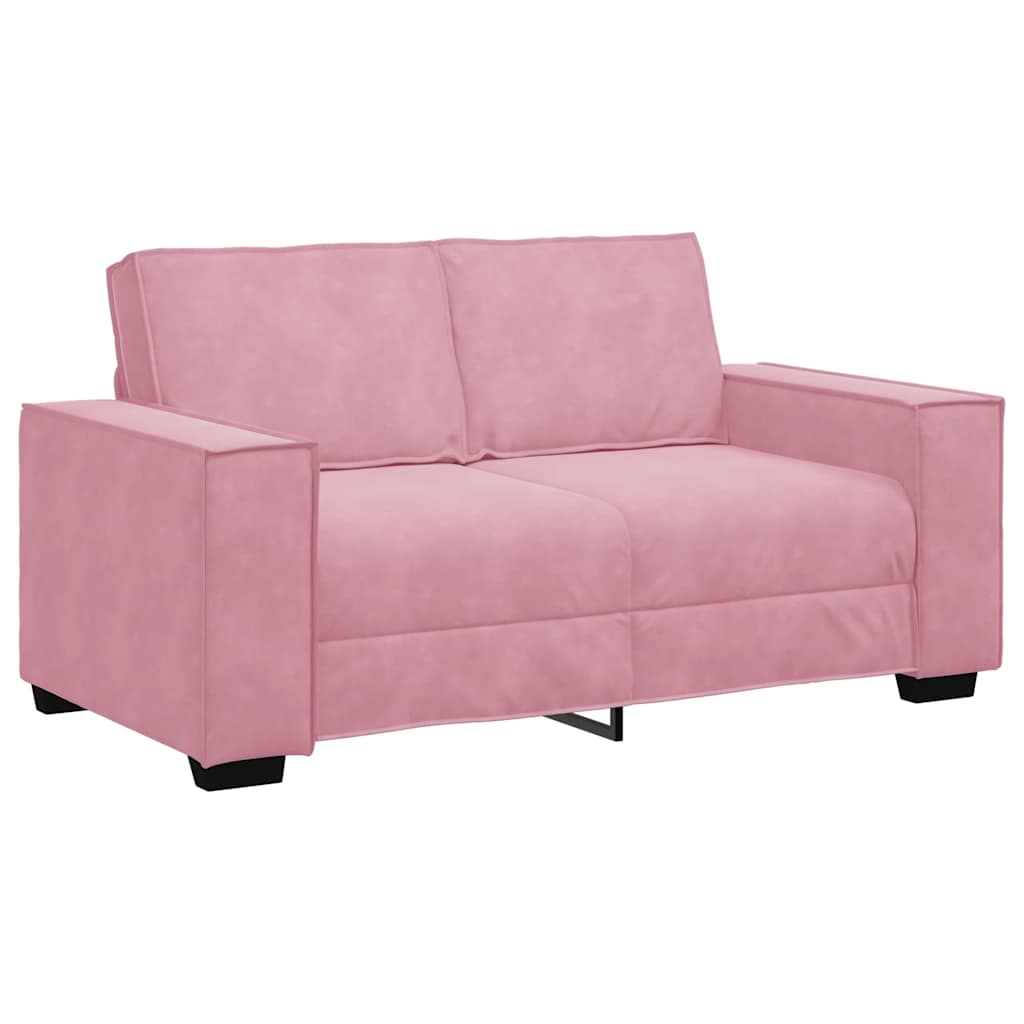 Set di Divani 3 pz con Cuscini rosa in Velluto - homemem39