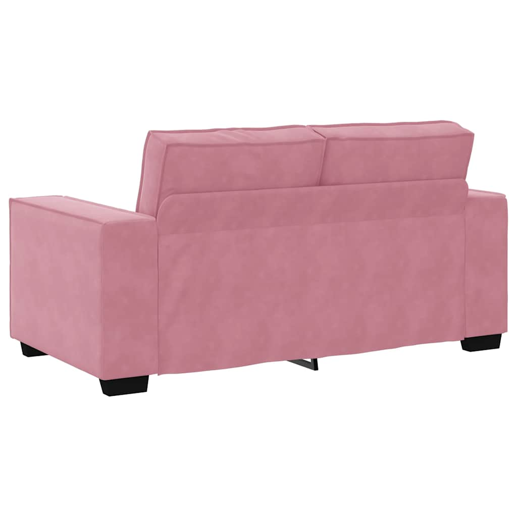 Set di Divani 3 pz con Cuscini rosa in Velluto - homemem39